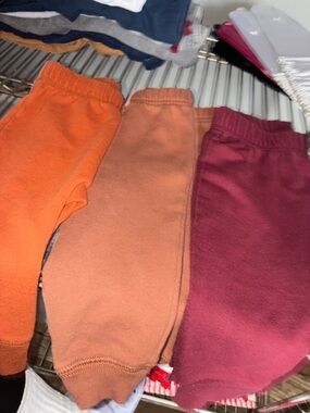 Kids Fleece Joggers in Orange, Rust & Burgundy - Cozy Everyday Bottoms